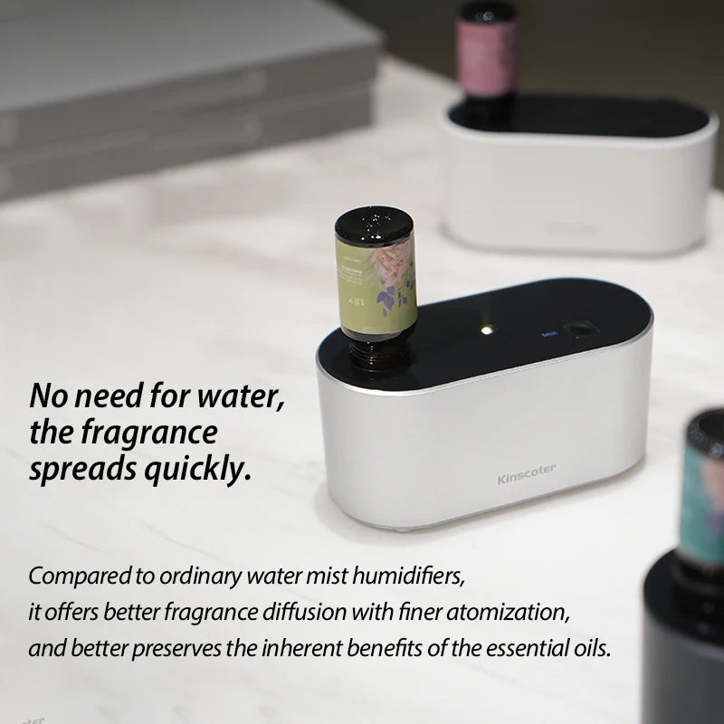 KINSCOTER Premium Portable Waterless Aroma Diffuser – Compact Essential Oil Nebulizer, Perfect for Gifting
