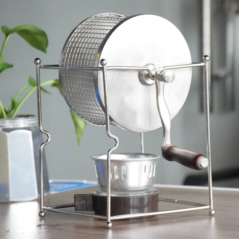 Manual Handheld Coffee Bean Roaster – Small Stainless Steel Roasting Machine for Home Use