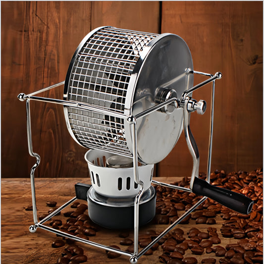 Manual Handheld Coffee Bean Roaster – Small Stainless Steel Roasting Machine for Home Use